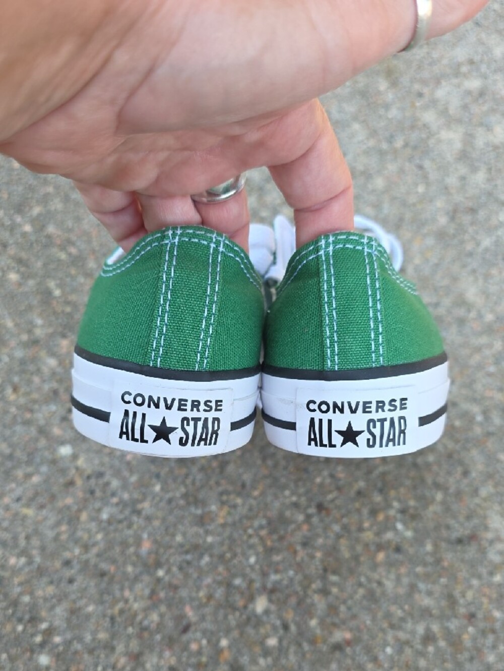 Converse Chuck Taylor All Star Green Canvas Low Top Sneakers Size 6 - Picture 8 of 10